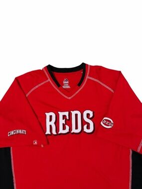 Majestic Cincinnati Reds Spell Out Baseball Shirt Men’s XL Red MLB
